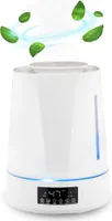 Grundig Nawilżacz i Dyfuzor Aromatów 4L - Dyfuzor olejków eterycznych - Nawilżacz z higrometrem i timerem - Pomieszczenia od 15 do 30m2 - 26 x 15 x 33 CM - Biały
