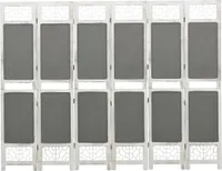 Ankonbej 6-tlg. Raumteiler Grau 210x165 cm Stoff