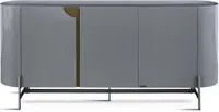 Příborník do jídelny šedý styl moderní designový nábytek dřevěná komoda JVmoebel