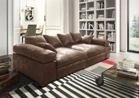 Big Sofa Couchgarnitur, Megasofa Vintage Braun