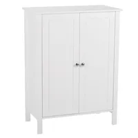 FCH Badezimmerschrank Badschrank, mit 2 Türen, 60 x 30 x 80 cm, Weiß
