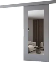 Minio, posuvné dvere "CLEAN I", so zrkadlom, izbové dvere, 76 cm, sivá farba