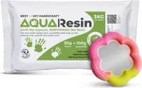 AQUA RESIN - Weißes Mineralharz, Porzellan-Effekt, ungiftig, mit Wasser mischbar, färbbar, ideal für Formen & DIY (3 kg)