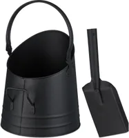 relaxdays Kohleneimer mit Schaufel 6,5 l
