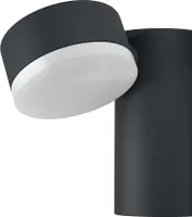 OSRAM Außenleuchte Wandleuchte ENDURA STYLE Spot Round dunkelgrau mit 8W LED warm weiß IP44