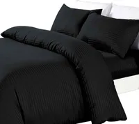 HOMELUX Bettwäsche 220x240 4teilig - Schwarz Bettbezüge 200 x 220 1er Set mit 50x70 2er Kissenbezüge, Bettwäsche-Sets 220x240cm aus Mikrofaser