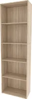 Vicco Knihovna Bob, 60 x 190 cm s 5 přihrádkami, Sonoma/Sonoma