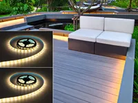 2er Set Solar LED Lichtband Außen Terrassenbeleuchtung Lichtstreifen Outdoor 3 M