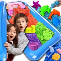 Kinetischer Sand 3 kg, Kinderset, Pool, Förmchen, Zaubersand, Kreativspaß für Kinder