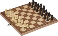 goki 56922 Schachspiel in Holzklappkassette, natur (1 Stück)