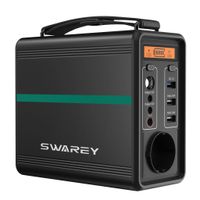 SWAREY  B-1502 Tragbare Power Station Solar Generator Solargenerator Ladegeräte ,166Wh 52000mAh Rechargeable Powerbank mit 12V DC, 12V Auto, USB QC3.0 Quick Charge für Notfall-Camping Im Freien und Smartphones