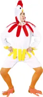 Henne JGA Kostüm Huhn Herrenkostüm, Größe: 48 - 50 (M) Farbe: Weiß