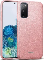Etui na telefon komórkowy Samsung Galaxy S20 FE brokatowe etui ochronne TPU, różowe złoto