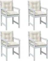 vidaXL Niedriglehner-Auflagen 4 Stk. Melange Creme 100x50x7 cm Stoff