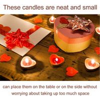 50er Teelichter Herzform Romantische Kerzen Rauchfreie Herzkerzen Geburtstag