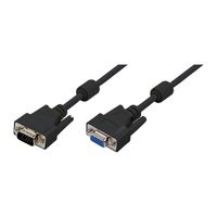 LogiLink VGA Cable ST/BU black 2x Ferrit Core 10M