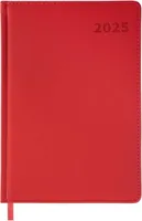 EASY Kalender 2025 Terminbuch Buchkalender Büro-Kalender A5 Terminplaner Tageskalender 1 Tag 1 Seite Jahresplaner Rot1