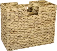 HMF 37210 Zeitungsständer geflochten aus Wasserhyazinthe, 2 Fächer, 40 x 20 x 33 cm