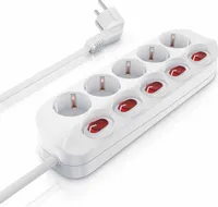 BEARWARE Steckdosenleiste Mehrfachsteckdose Steckerleiste 3680W, 5-fach