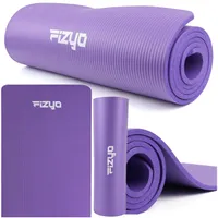 Mata do Ćwiczeń Jogi Pilatesu Fizyo Antypoślizgowa Gimnastyczna Karimata NBR Fitness 183x61x1 cm – Gruba 10mm - Fioletowa
