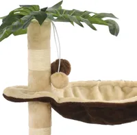 vidaXL Katzen-Kratzbaum mit Sisal-Kratzstange 50 cm Beige und Braun
