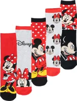 Disney Minnie & Mickey Mouse Socken für Damen - Frauen Sneaker Strümpfe 38-43 (5er Pack), Größe:38-43