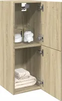 vidaXL Badezimmerschrank Sonoma-Eiche 30x30x80 cm Holzwerkstoff