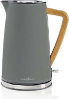 Rýchlovarná kanvica Nedis | 1,7 l | Soft-Touch | Sivá | Otáča sa o 360 stupňov | Skryté vykurovacie teleso | Strix® Controller | Ochrana proti vyvareniu NE550674442