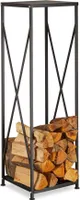 relaxdays Kaminholzregal 10022303_0 schwarz 34,0 x 34,0 x 111,5 cm