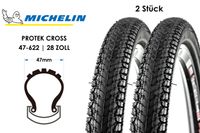 2x Michelin Reifen Protek Cross 47-559 26 Zoll Draht schwarz Reflex 