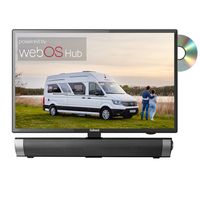 Gelhard GTV1956 + Soundbar LED Smart TV mit DVD und Bluetooth DVB-S2/C/T2 für 12V u. 230Volt WLAN