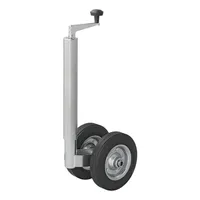 Dvojité oporné koleso 48 mm s plnými gumovými pneumatikami z prírodného kaučuku 200 x 50 mm