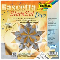 folia skládací listy Bascetta star 200 x 200 mm stříbrná/zlatá 75 g/m2 32 listů