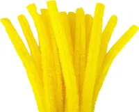 15 Pfeifenreiniger 15mm Länge 30cm Chenille-Draht gelb