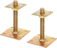 Pfostenträger höhenverstellbar 30-150mm gelb verzinkt 70x70 2 Stück