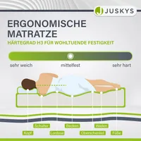 Juskys Polsterbett Verona - 120x200 cm - Bettgestell inkl. LED-Beleuchtung, Lattenrost & Matratze - weiß - Kunstleder - Einzelbett Jugendbett