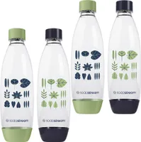 Lahve Sodastream FUSE 1L zelená černá sada 4 ks Tritan vhodné do myčky nádobí