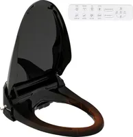Puluomis WC-Sitze Toilettensitz mit Fernbedigung Elektrisch, Toilettendeckel Smart Automatisch D Form mit absenkautomatik schwarz