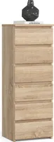 Komoda AKORD CL6 Dąb Sonoma 40 cm 6 szuflad fronty kolor Dąb Sonoma mat 40x35x109 cm