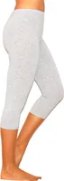 Damen 3/4 Capri Leggings Baumwolle  HELLGRAU XXL