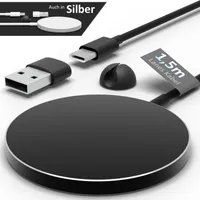 MagSafe 15w Wireless Charger - für Apple iPhone 15 14 13 12 11 Pro Max - Magnetic MagPad induktives 1,5m USB C Ladekabel  Farbe: Shadow Black