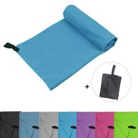 Glamexx24 Mikrofaser Handtücher mit Tasche Reisehandtuch perfekte Sporthandtuch XXL Strandhandtuch Sauna Yoga in Allen GRÖßEN-Farbe: Hell Blau -Größe: 100x200 cm - 1 Stück