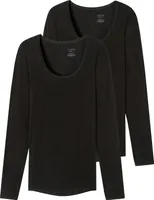 Schiesser unterhemd shirt langarm Personal Fit Schwarz S (Damen)
