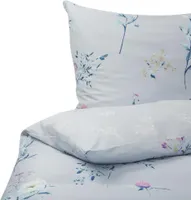 BELIANI Komplet pościeli poszewki na kołdrę i poduszkę błękitny bawełna w kwiatki 200 x 220 cm sypialnia