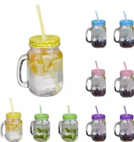 relaxdays Bunte Trinkgläser mit Deckel 10er Set