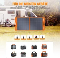 EBL Solaranlage Faltbares 100W Solarmodul, Monokristallin, für Powerstation