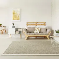 100% čistý sisalový koberec Tygří oko s barevným okrajem Přírodní koberec Cream 200x290 cm