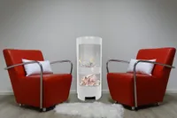 Ethanol & Gelkamin Gel Kamin Modell Hightower Weiß 100 cm mit Holzfach