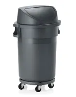 WAS Nemecko Odpadkový kôš 120 l s kolieskami Prepravný vozík a zatláčacie veko Polypropylén
