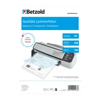 Betzold Laminierfolien DIN A3, 100 Stück - 250 mic glänzend - Laminiertaschen